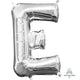 Amscan_OO Balloon - Foil Letter E Silver Foil Balloon 40cm Each