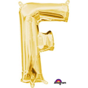 Amscan_OO Balloon - Foil Letter F Gold Foil Balloon 40cm Each