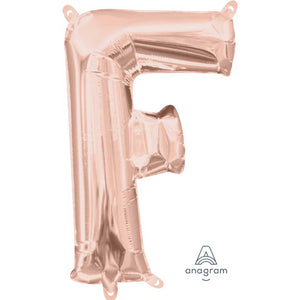 Amscan_OO Balloon - Foil Letter F Rose Gold Foil Balloon 40cm Each