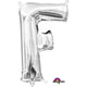 Amscan_OO Balloon - Foil Letter F Silver Foil Balloon 40cm Each