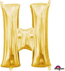 Amscan_OO Balloon - Foil Letter H Gold Foil Balloon 40cm Each