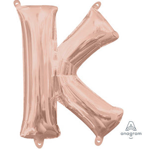 Amscan_OO Balloon - Foil Letter K Rose Gold Foil Balloon 40cm Each