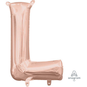 Amscan_OO Balloon - Foil Letter L Rose Gold Foil Balloon 40cm Each