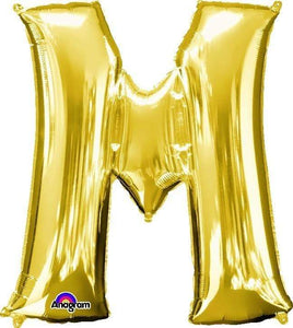 Amscan_OO Balloon - Foil Letter M Gold Foil Balloon 40cm Each