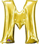Amscan_OO Balloon - Foil Letter M Gold Foil Balloon 40cm Each