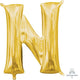 Amscan_OO Balloon - Foil Letter N Gold Foil Balloon 40cm Each