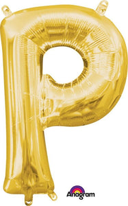 Amscan_OO Balloon - Foil Letter P Gold Foil Balloon 40cm Each