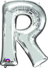 Letter R Silver Foil Balloon 40cm Each