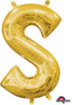 Amscan_OO Balloon - Foil Letter S Gold Foil Balloon 40cm Each