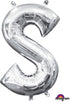 Letter S Silver Foil Balloon 40cm Each