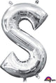 Amscan_OO Balloon - Foil Letter S Silver Foil Balloon 40cm Each