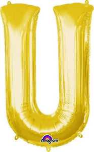 Amscan_OO Balloon - Foil Letter U Gold Foil Balloon 40cm Each