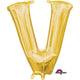 Amscan_OO Balloon - Foil Letter V Gold Foil Balloon 40cm Each