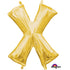 Letter X Gold Foil Balloon 40cm Each