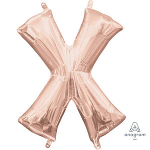 Amscan_OO Balloon - Foil Letter X Rose Gold Foil Balloon 40cm Each