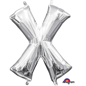 Amscan_OO Balloon - Foil Letter X Silver Foil Balloon 40cm Each