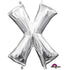 Letter X Silver Foil Balloon 40cm Each
