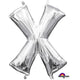 Amscan_OO Balloon - Foil Letter X Silver Foil Balloon 40cm Each
