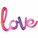 Balloon - Foil Love Phrases Foil Balloon 78cm x 53cm Each