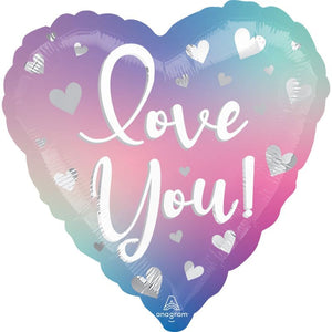 Balloon - Foil Love You Filtered Ombre Foil Balloon 45cm Each