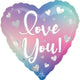 Balloon - Foil Love You Filtered Ombre Foil Balloon 45cm Each