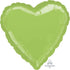 Metallic Lime Green Heart Foil Balloon 45cm Each