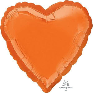 Amscan_OO Balloon - Foil Metallic Orange Heart Foil Balloon 45cm Each