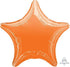 Metallic Orange Star Foil Balloon 45cm Each