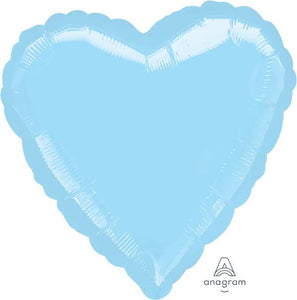 Amscan_OO Balloon - Foil Metallic Pearl Pastel Blue Heart Foil Balloon 45cm Each