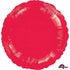 Metallic Red Circle Foil Balloon 45cm Each