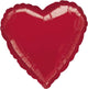 Amscan_OO Balloon - Foil Metallic Red Heart Foil Balloon 45cm Each