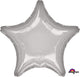 Amscan_OO Balloon - Foil Metallic Silver Star Foil Balloon 45cm Each