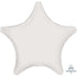 Metallic White Star Foil Balloon 45cm Each