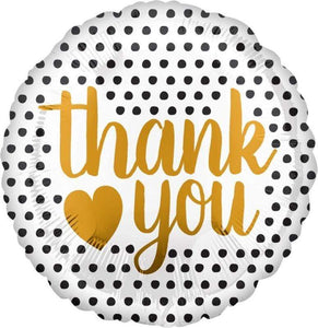 Amscan_OO Balloon - Foil Modern Dots Thank You Foil Balloon 45cm Each