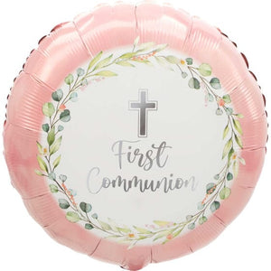 Balloon - Foil My First Communion Pink Foil Balloon 45cm Each