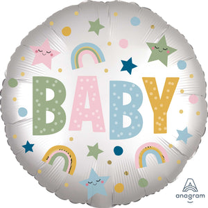 Amscan_OO Balloon - Foil Natural Baby Satin Infused Foil Balloon 45cm Each