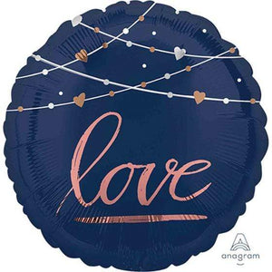 Amscan_OO Balloon - Foil Navy Wedding love Foil Balloon 45cm Each