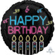 Amscan_OO Balloon - Foil Neon Happy Birthday Foil Balloon 45cm Each