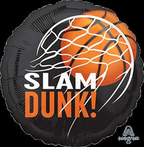 Amscan_OO Balloon - Foil Nothin' but Net Slam Dunk Basketball Foil Balloon 45cm Each