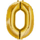 Amscan_OO Balloon - Foil Number 0 Gold Foil Balloon 40cm Each