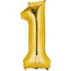 Amscan_OO Balloon - Foil Number 1 Gold Foil Balloon 40cm Each