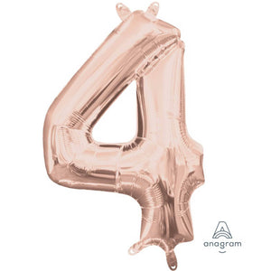 Amscan_OO Balloon - Foil Number 4 Rose Gold Foil Balloon 40cm Each