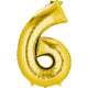 Amscan_OO Balloon - Foil Number 6 Gold Foil Balloon 40cm Each