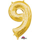 Amscan_OO Balloon - Foil Number 9 Gold Foil Balloon 40cm Each