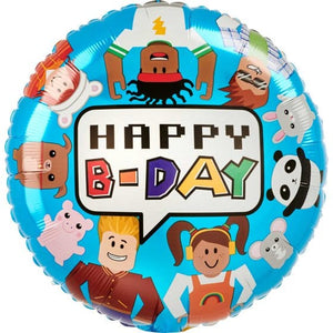 Balloon - Foil Party Town Happy B-Day Foil Balloon 45cm Each