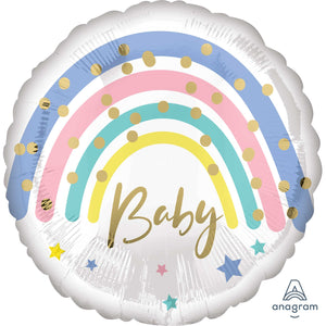 Amscan_OO Balloon - Foil Pastel Rainbow Baby Foil Balloon 45cm Each