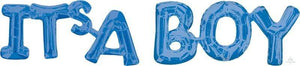 Amscan_OO Balloon - Foil Phrase IT's A BOY Blue Foil Balloon 50cm x 22cm Each