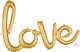 Amscan_OO Balloon - Foil Phrase Script love Gold Foil Balloon 78cm x 53cm Each