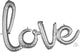 Amscan_OO Balloon - Foil Phrase Script love Silver Foil Balloon 78cm x 53cm Each