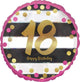 Amscan_OO Balloon - Foil Pink & Gold Milestone 18th Foil Balloon 45cm Each